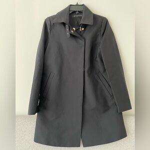 Zara Classic Black Trench Coat Size S
